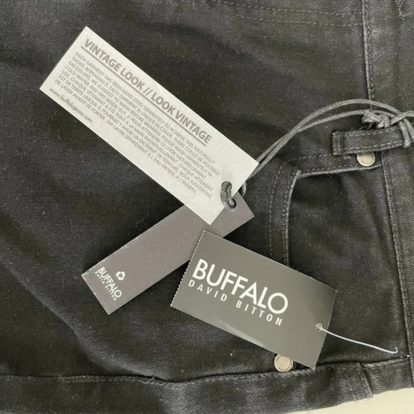 Buffalo David Bitton Faith 5 Pocket Mid Rise Skinny Denim Jeans Black Sz 30 NWT - Picture 11 of 12
